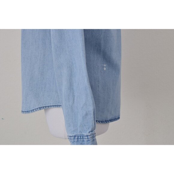 Worrrn Vintage 90s Embroidered Denim Shirt size S - Picture 5 of 10